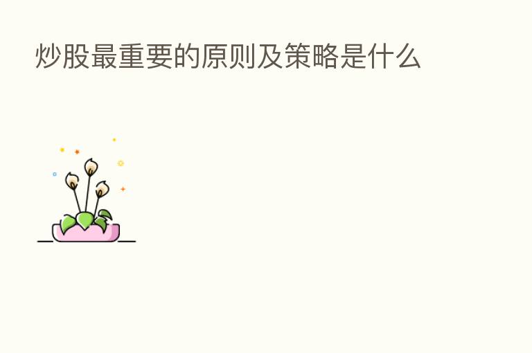 炒股   重要的原则及策略是什么
