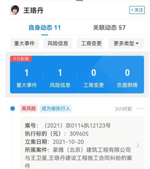 王珞丹怎么了 王珞丹被强制执行30.96万元