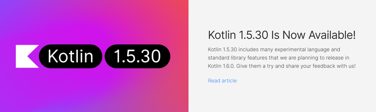 Kotlin 1.5.30 发布，原生支持苹果 M1 芯片