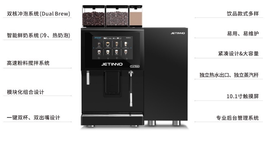 双核引擎 技诺新品JL35商用鲜奶现磨咖啡机发布