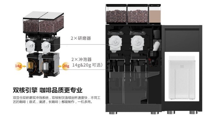 双核引擎 技诺新品JL35商用鲜奶现磨咖啡机发布