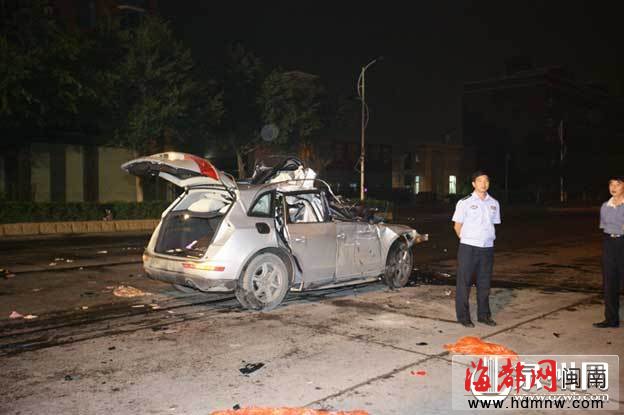 南安水头发生惨烈重大车祸 轿车追尾挂车7人死亡